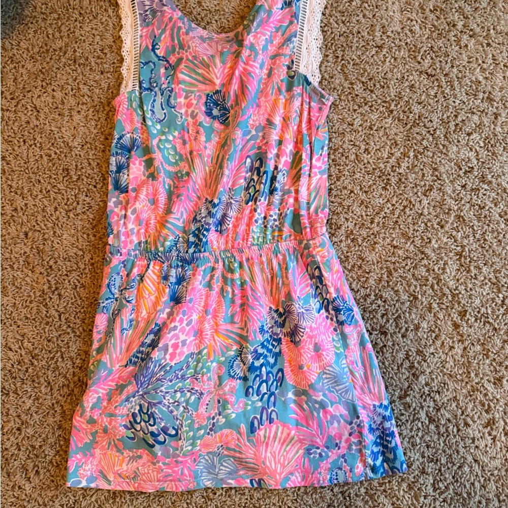 Colorful Girls Romper with Lace Details